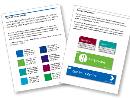 Brand guidelines for NHS healthcare trust